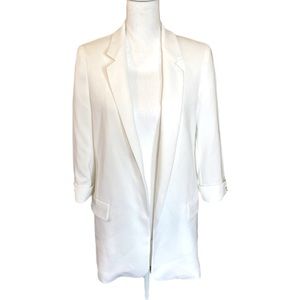 Zara long white blazer jacket